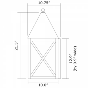 Carriage™ Exterior 10" Wide Flush Wall Light