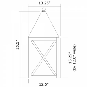 Carriage™ Exterior 12" Wide Flush Wall Light