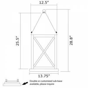 Carriage™ Exterior 12" Wide Pier Light
