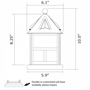 Cottage™ Exterior 6" Wide Pier Light