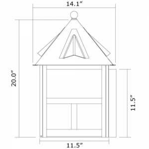 Cottage™ Exterior 14" Wide Flush Wall Light