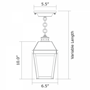 Provincial™ Exterior 6" Wide Chain Hung Pendant