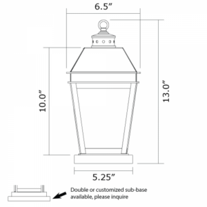 Provincial™ Lantern 6" Wide Exterior Pier Light