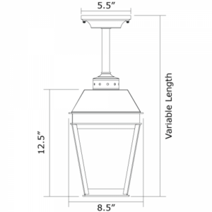 Provincial™ Exterior 9" Wide Solid Stem Pendant
