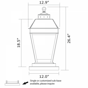 Provincial™ Lantern 13" Wide Exterior Pier Light