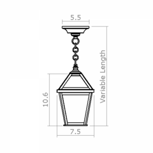 London™ Exterior 7" Wide Chain Hung Pendant