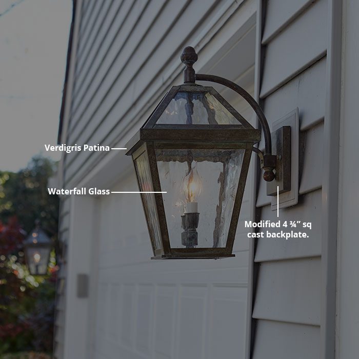 thumbnail image 2 of Wrought Iron Outdoor Wall Lantern With Glass – 30cm Cone Shade, Arterameferro 2 of 5