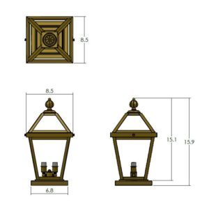 London™ Exterior 8" Wide Pier Light