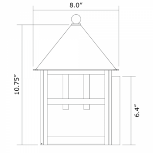 Bungalow™ Exterior 8" Wide Flush Wall Light