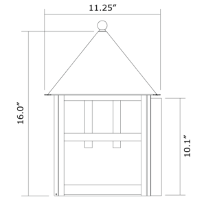 Bungalow™ Exterior 12" Wide Flush Wall Light