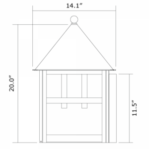 Bungalow™ Exterior 14" Wide Flush Wall Light