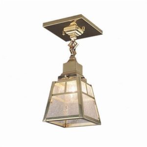 One Light Chain Link Ceiling Fixture With 2-1/4" Shade Holder