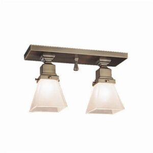 Two Light Flush Ceiling Fixture With 2-1/4" Shade Holders