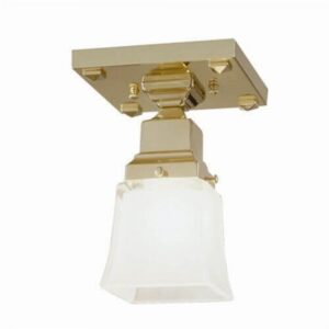 One Light Flush Ceiling Fixture With 2-1/4" Shade Holder