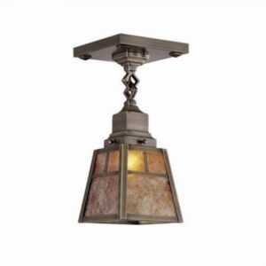 One Light Chain Link Ceiling Fixture With 2-1/4" Shade Holder