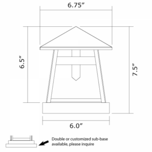 Stamford™ Lantern 7" Wide Exterior Pier Light
