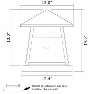 Stamford™ Lantern 13" Wide Exterior Pier Light