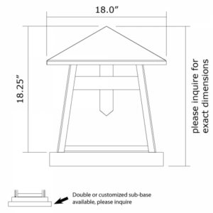Stamford™ Lantern 18" Wide Exterior Pier Light