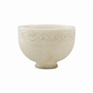 Scrolled Rim 5-1/2" Alabaster Cup