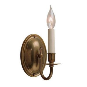 Glendale™ One Light Curved Arm Wall Sconce With Electric Candle