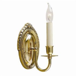 Sheraton™ One Light Curved Arm Wall Sconce With Electric Candle