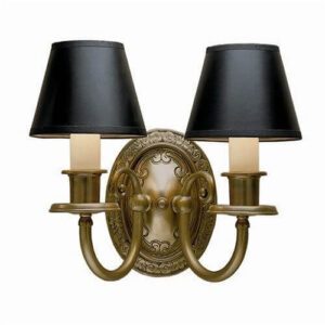 Cotswold Manor™ Two Light Curved Arm Wall Sconce With Electric Candles