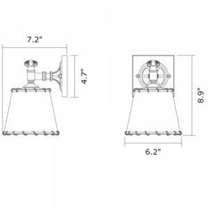 Morris™ One Light Straight Arm Wall Sconce With O-Ring Shade Holder