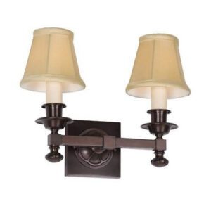 Morris™ Two Light Straight Arm Wall Sconce With Electric Candles