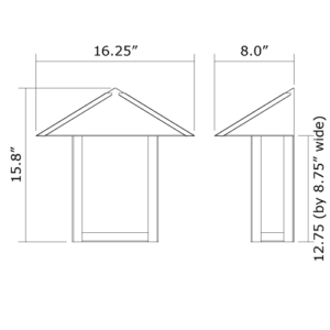 Pine Lake™ Exterior 16" Wide Flush Wall Light