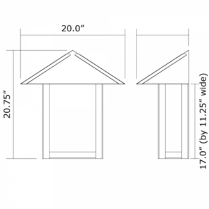 Pine Lake™ Exterior 20" Wide Flush Wall Light
