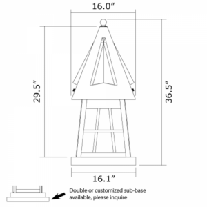 European Country™ Exterior 16" Wide Pier Light