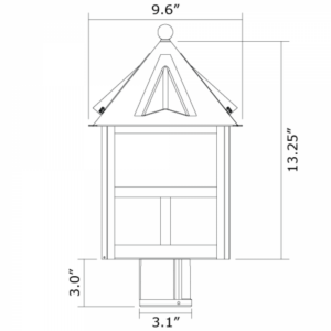 Cottage™ Lantern 10" Wide Exterior Post Light Line Voltage