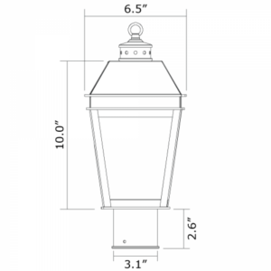 Provincial™ Lantern 6" Wide Exterior Post Light