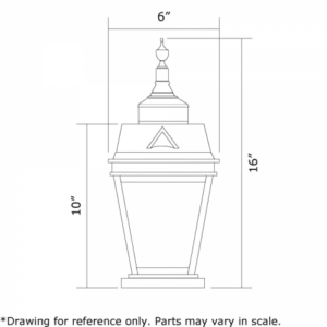Georgian™ Exterior 6" Wide Pier Light