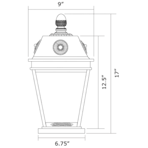 French Country™ Exterior 9" Wide Pier Light