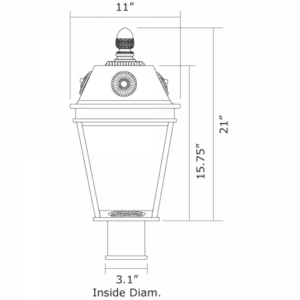 French Country™ Lantern 11" Wide Exterior Post Light