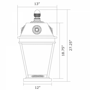 French Country™ Exterior 13" Wide Pier Light