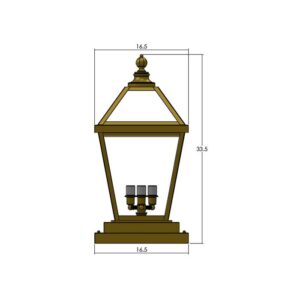 London™ Exterior 16" Wide Pier Light