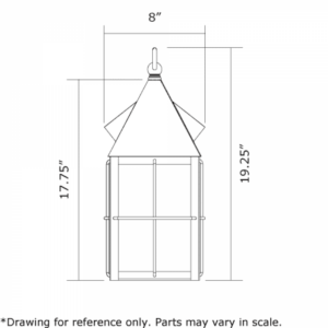 Lancaster™ Exterior 8" Flush Wall Light