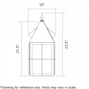 Lancaster™ Exterior 10" Wide Flush Wall Light