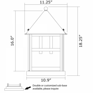 Bungalow™ Exterior 12" Wide Pier Light