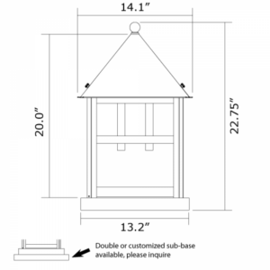 Bungalow™ Exterior 14" Wide Pier Light