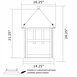 Bungalow™ Exterior 16" Wide Pier Light