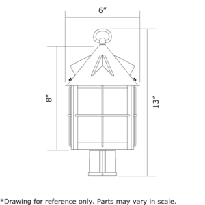 Stonehaven™ Lantern 6" Wide Exterior Post Light