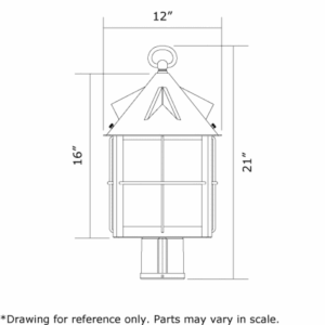 Stonehaven™ Lantern 12" Wide Exterior Post Light