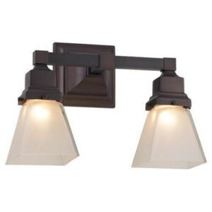 Oak Park™ Two Light Straight Arm Wall Sconce With 2-1/4" Shade Holders