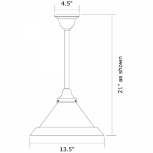 Glen Ellyn™ One Light Pendant With 3-1/4″ Shade Holder