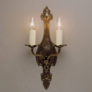 Kelmscott™ Two Light Curved Arm Wall Sconce With Electric Candles