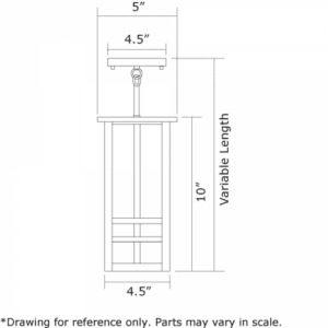 Studio™ Exterior 5" Solid Stem Hung Pendant