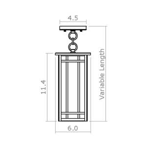 Studio™ Exterior 6" Wide Chain Hung Pendant